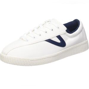 Tretorn Nylite Canvas Women’s White Navy Sneakers, Size 8.5